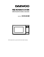 Preview for 1 page of Daewoo KOR-63DBM Operating Instructions & Cook Book