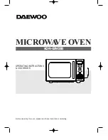 Preview for 1 page of Daewoo KOR-63ND5S Operating Instructions & Cook Book