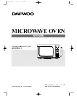 Daewoo KOR-63RA Operating Instructions & Cook Book preview