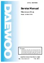 Preview for 1 page of Daewoo KOR-6C075S Service Manual