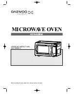 Preview for 1 page of Daewoo KOR-6L0B1A Operating Instructions & Cook Book