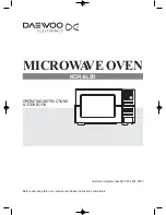 Daewoo KOR-6L5K Operating Instructions & Cook Book preview