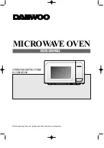 Preview for 1 page of Daewoo KOR-6NMB1 Operating Instructions & Cook Book