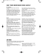 Preview for 18 page of Daewoo KOR-6Q4R5S Operating Instructions & Cook Book