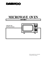 Daewoo KOR-836T Operating Instructions Manual preview