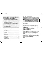 Preview for 2 page of Daewoo KOR-861R Operating Instructions Manual