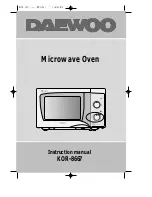 Preview for 12 page of Daewoo KOR-8667 Instruction Manual