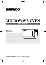 Daewoo KOR-86CH7 Operating Instructions Manual preview