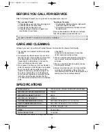 Preview for 18 page of Daewoo KOR-86CH7A Operating Instructions Manual