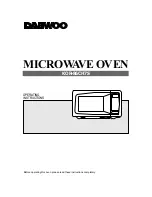 Daewoo KOR-86CH7S Operating Instructions Manual preview