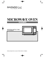 Daewoo KOR-86FB Operating Instructions & Cook Book preview