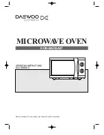 Daewoo KOR-8A253A27 Operating Instructions & Cook Book preview