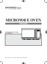 Preview for 2 page of Daewoo KOR-9G5B Operating Instructions Manual