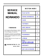 Daewoo KORANDO Service Manual предпросмотр