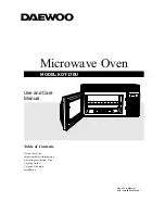 Daewoo KOT-170U Use And Care Manual preview