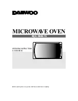 Preview for 1 page of Daewoo KQG-868G7S Operating Instructions & Cook Book