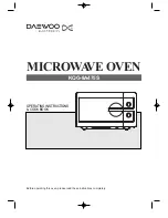 Daewoo KQG-8A475S Operating Instructions & Cook Book preview