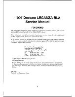 Preview for 5 page of Daewoo Leganza Service Manual