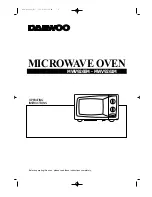 Preview for 1 page of Daewoo MWV9265M Operating Instructions Manual