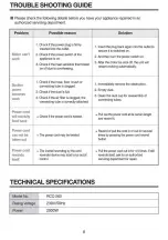 Предварительный просмотр 5 страницы Daewoo RCC-260 Instruction Manual