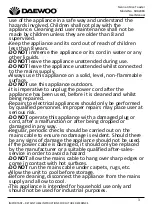 Preview for 3 page of Daewoo sienna SDA2484 User Manual