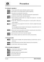 Предварительный просмотр 7 страницы Daewoo TAPER 40 Operation Manual