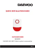 Preview for 1 page of Daewoo WOS301 Quick Installation Manual