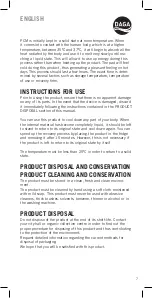 Preview for 7 page of Daga Flexyheat Fresh Directions For Use Manual