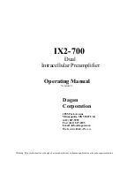 Dagan IX2-700 Operating Manual предпросмотр