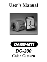 DAGE-MTI DC-200 User Manual preview