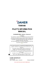 Preview for 1 page of Daher TBM 900 Pilot'S Information Manual