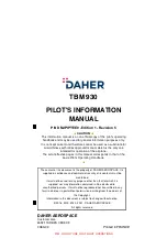 Daher TBM 930 Pilot'S Information Manual preview