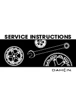 Preview for 1 page of DAHON - 2010 Service Instructions Manual