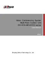 Dahua Technology DH-VCS-MCU91 Series User Manual preview