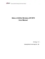 Dahua 5.8GHz Wireless AP/CPE User Manual preview