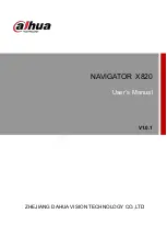 Preview for 1 page of Dahua Navigator X820 User Manual