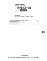 Preview for 172 page of Daihatsu CB-20 Workshop Manual