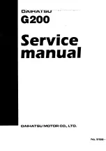 Preview for 1 page of Daihatsu G200 Service Manual