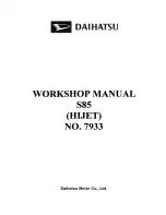 Daihatsu S85 Workshop Manual preview