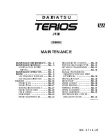 Daihatsu TERIOS J100 Maintenance Manual preview