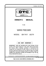 Daihen OTC CM-7401 Owner'S Manual preview