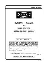 Daihen OTC CM-741U Owner'S Manual preview