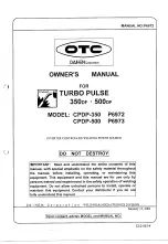 Предварительный просмотр 1 страницы Daihen OTC TURBO PULSE CPDP-350 Owner'S Manual