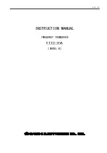 Daiichi Electronics FTT2-91A Instruction Manual preview