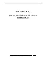 Предварительный просмотр 1 страницы Daiichi Electronics FWVTT2-92A-33 Instruction Manual