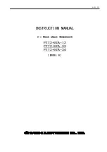 Daiichi Electronics PTT2-92A-12 Instruction Manual предпросмотр