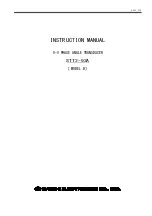 Daiichi Electronics STT2-92A Instruction Manual предпросмотр