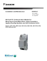 Preview for 1 page of Daikin 090016709 Installation And Maintenance Manual