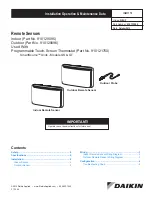 Daikin 910129095 Installation Operation & Maintenance Data preview