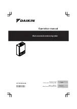 Preview for 1 page of Daikin Altherma 3 C Gas W D2HND-A5A Operation Manual